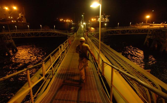 Solider at nigh in Iraq